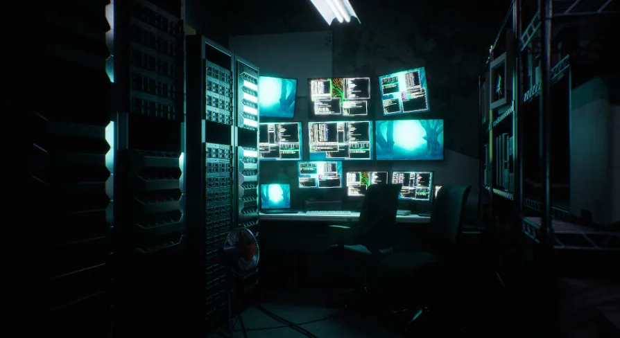 Hacker's Office - Environment for Crime, Noir, Drama & Cyberpunk