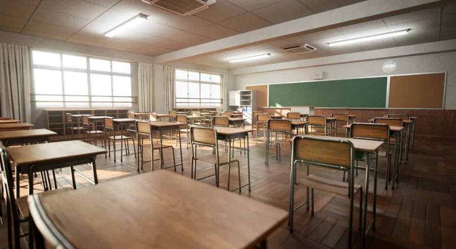 Japanese Classroom - Realistic Environment