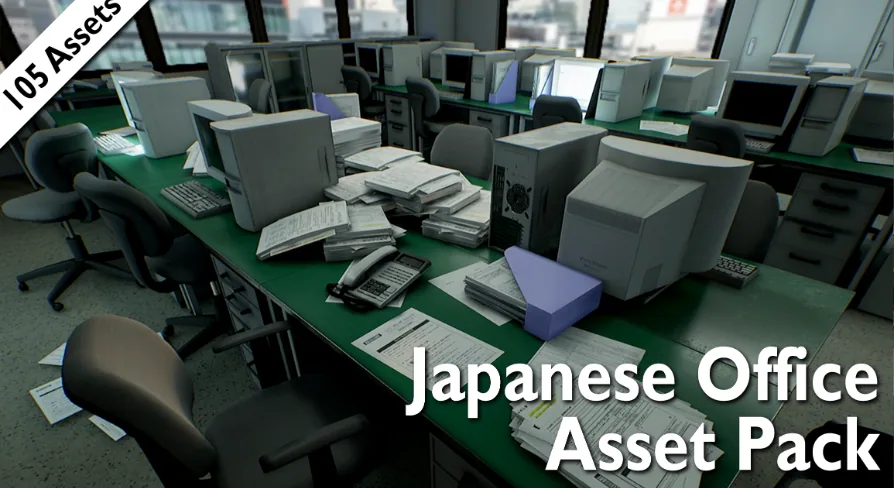 Japanese Office Pack - 100+ Models