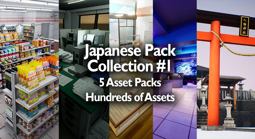 Japanese Pack Collection #1 - 5 High-Quality Japan Themed Asset Packs