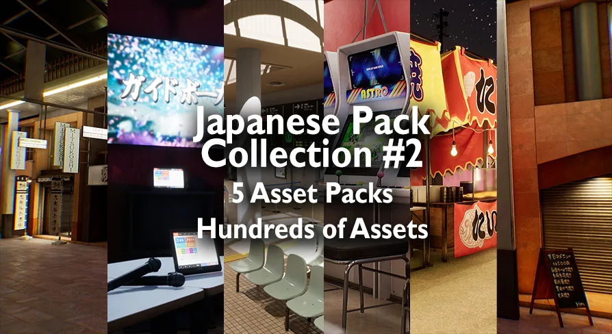 Japanese Pack Collection #2 - 5 Japan Themed Asset Packs