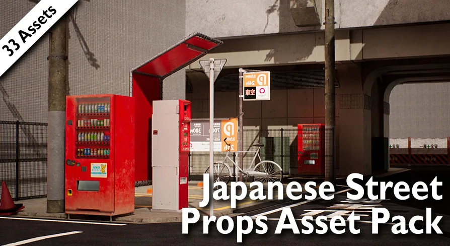 Japanese Street Props Pack - 33 Realistic Assets