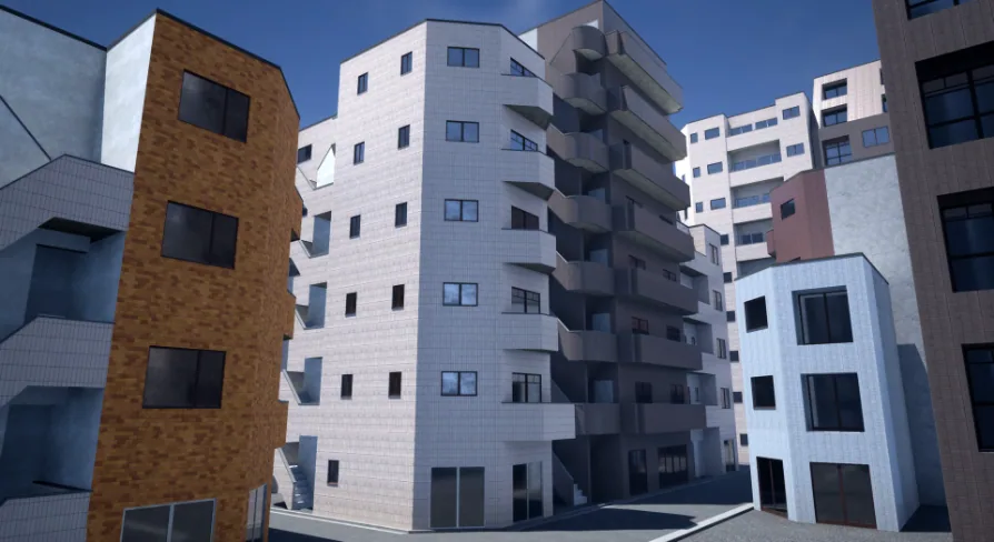Modular Japanese Apartment Buildings