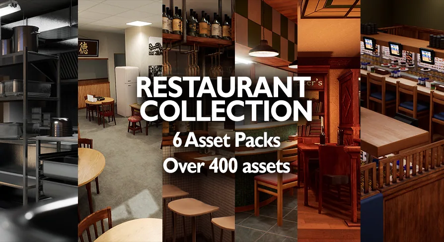Restaurant Collection - 6 packs and Over 400 assets